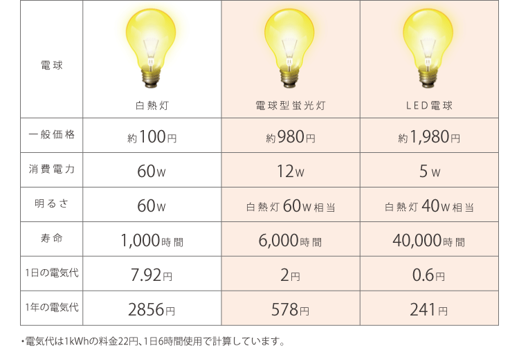 白熱灯 電球型蛍光灯 ＬＥＤ電球: 脱サラ大家が目指す経済的自由への旅立ち